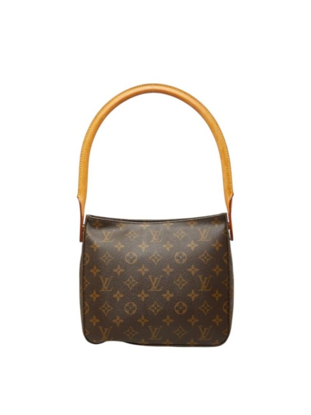 Louis Vuitton Monogram Looping MM Shoulder Bag Brown Leather